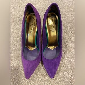 Ted baker royal purple suede high heels size 9